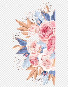 A Wedding Invitation Featuring a Watercolor Painting of Multicolored Flowers