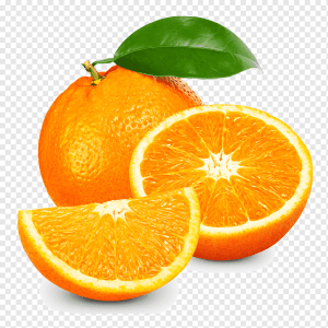 Transparent Image of Slices of Orange